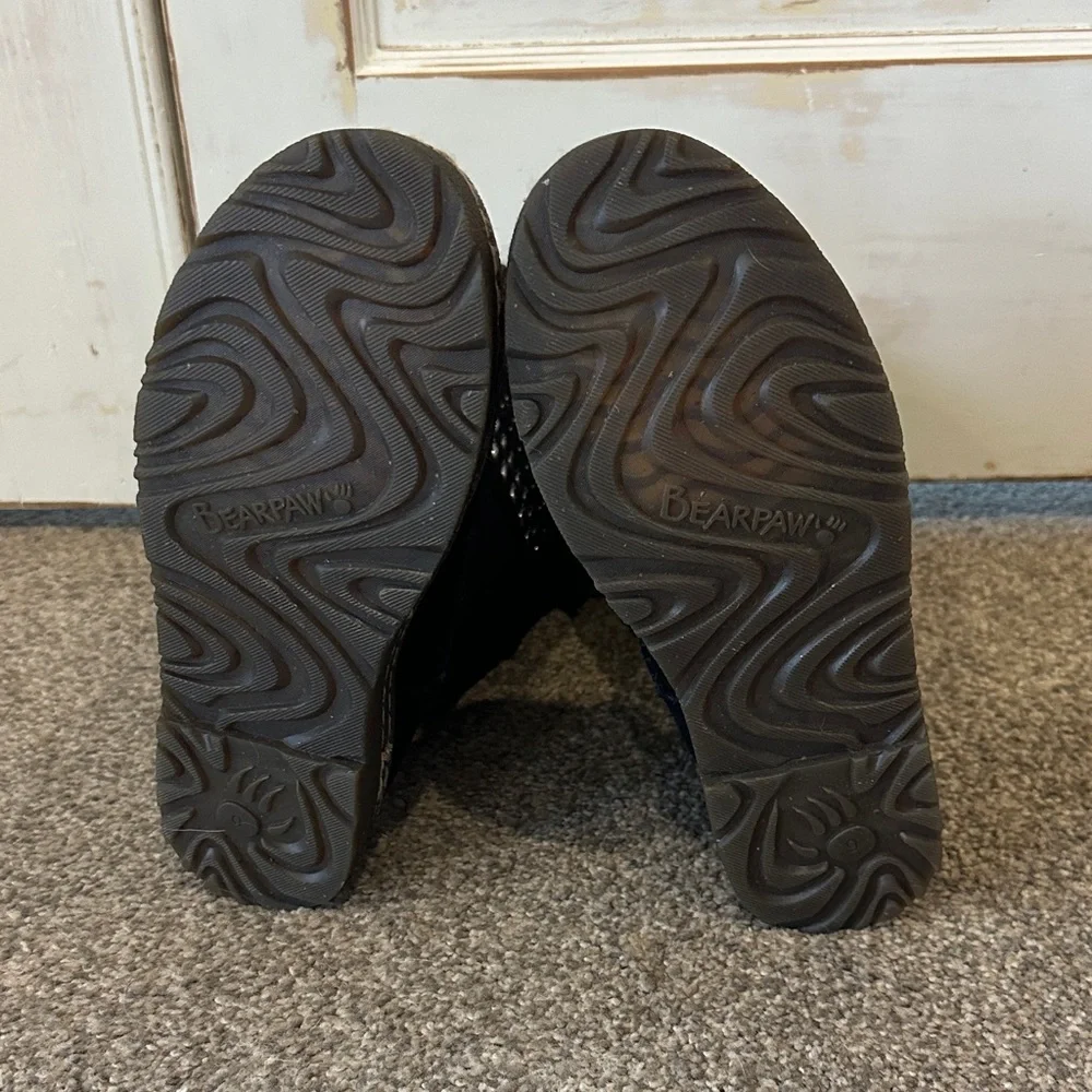 BearPaw Black Suede Mid-Calf Studded Boots - Picture 4 of 4